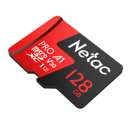 Носитель информации Netac P500 Extreme PRO 128GB MicroSDXC V30/A1/C10 up to 100MB/s, retail pack card only