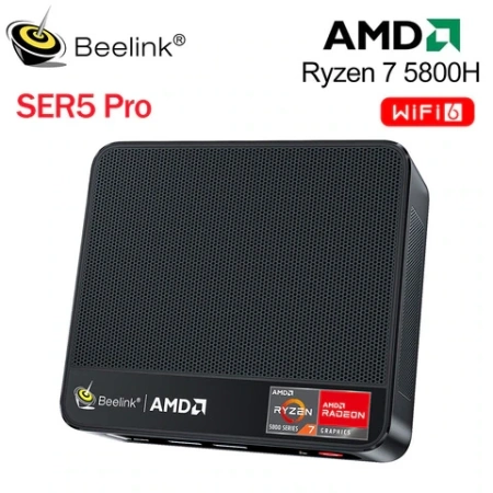 Beelink Ryzen 5 5800H SER5 Pro мини ПК Win 11 Pro AMD DDR4 16 Гб ОЗУ 500 Гб NVME SSD WiFi6 4K HD настольный компьютер