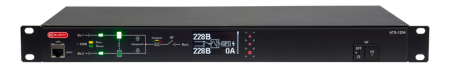 Автомат ввода резерва ELEMY ATS, 1U, 220B, 32A, Индикация: OLED-дисплей, Мониторинг: WEB, SNMP, Modbus-TCP, Вход (2)  IEC309 кабель 2.4м, Выход (2) C19 (9) C13 (аналог: AP4424, AP4424A)