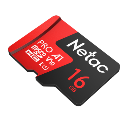 Носитель информации Netac P500 Extreme PRO 16GB MicroSDHC V10/U1/C10 up to 100MB/s, retail pack with SD Adapter