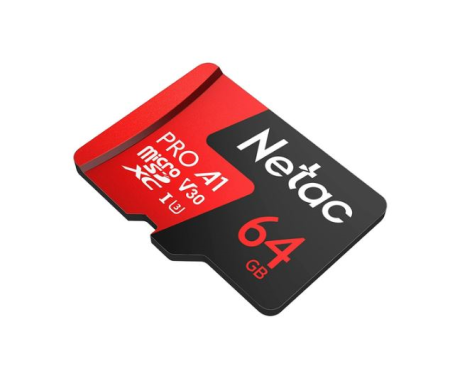 Носитель информации Netac P500 Extreme PRO 64GB MicroSDXC V30/A1/C10 up to 100MB/s, retail pack card only