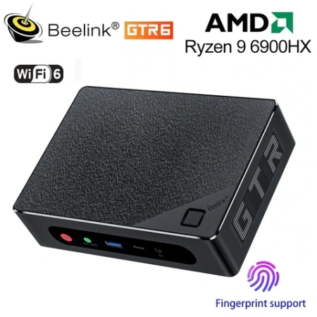 Beelink GTR6 6900HX Мини ПК Win11 AMD Ryzen 9 DDR5 32 Гб SSD 500 Гб игровой компьютер 2,5G RJ45 Wifi6 USB3.2 8K HD Настольный ПК GTR6
