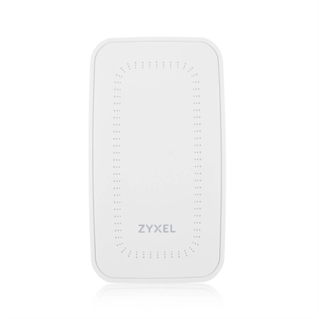 Точка беспроводного доступа Точка доступа Zyxel NebulaFlex Pro WAX300H, WiFi 6, 802.11a/b/g/n/ac/ax (2,4 и 5 ГГц), MU-MIMO, настенная, антенны 2x2, до 575+2400 Мбит/с, 4xLAN GE (1x PoE out), защита от 3G/4G, PoE only