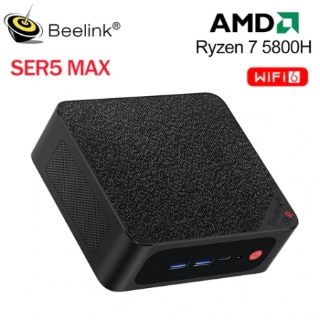 Beelink SER5 MAX 5800H WiFi 6E Мини ПК Win11 Pro AMD Ryzen 5 5500U DDR4 16 Гб 500 Гб SSD BT5.2 4K 60 Гц 1000M Настольный игровой компьютер
