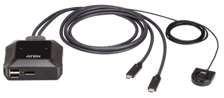 Квм переключатель ATEN 2-Port USB-C 4K DisplayPort Cable KVM Switch