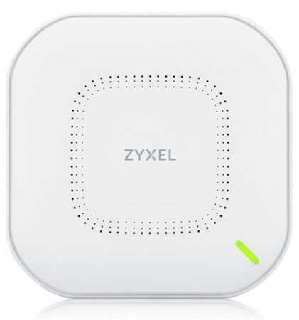 Гибридная точка доступа Zyxel NebulaFlex NWA110AX, WiFi 6, 802.11a/b/g/n/ac/ax (2,4 и 5 ГГц), MU-MIMO, антенны 2x2, до 575+1200 Мбит/с, 1xLAN GE, PoE, защита от 4G/5G, БП в комплекте