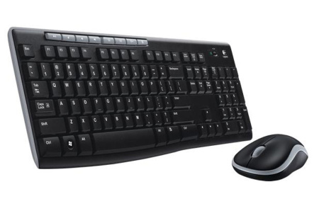 Клавиатура+мышь Logitech Wireless Desktop MK270 (Keybord&mouse), Black, [920-004518]