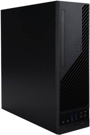 Slim Case Powerman KI331 Black РМ-300SFX 80+ UBS2.0*2+USB 3.1*2+A(HD)+Front fan 80x80x15mm*1, Micro-ATX, mini-ITX