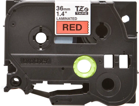 Картридж для принтеров Brother TZe461: для печати наклеек черным на красном фоне, ширина: 36 мм.