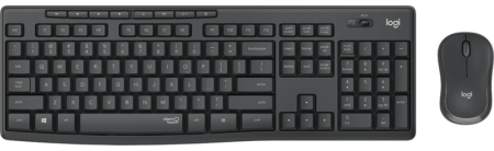 Клавиатура+мышь Logitech Wireless Desktop MK295 (Keybord&mouse), USB, SilentTouch, Black, [920-009807]