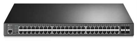 Сетевое оборудование TP-Link TL-SG3452P, JetStream управляемый PoE-коммутатор уровня 2+ на 48 гигабитных портов и 4 гигабитных uplink-порта, бюджет PoE - 384 Вт