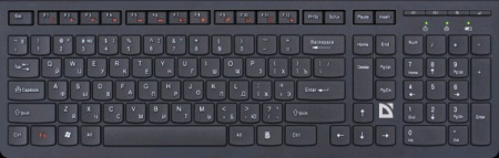 Клавиатура беспроводная  Defender UltraMate SM-535 черный, USB, Slim, 108+4кн, мультимедиа  (45535)