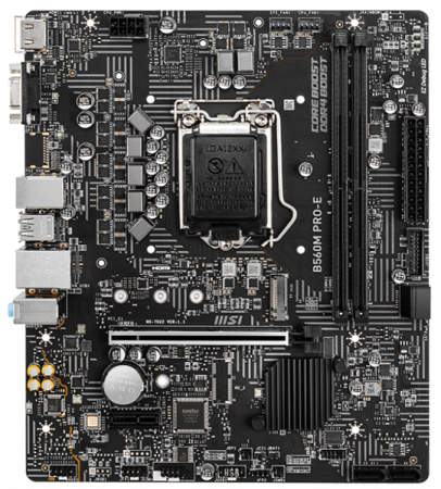 Материнская плата MSI B560M PRO-E Socket 1200, Intel B560, 2xDDR4, mATX, 8ch(7.1), GbLAN, VGA, HDMI