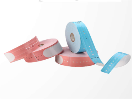 Рулон G&G браслеты для взрослых Adult Pink 35 mm/260 mm, цвет розовый, 100 шт в рулоне, клипсы в комплекте