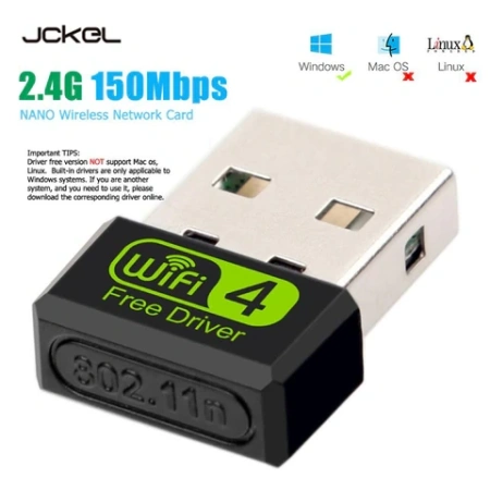 Мини USB Wi-Fi адаптер JCKEL, Wi-Fi адаптер с бесплатным драйвером, беспроводная сетевая карта для настольного ПК, ноутбука, Windows, Wi-Fi сетевая карта