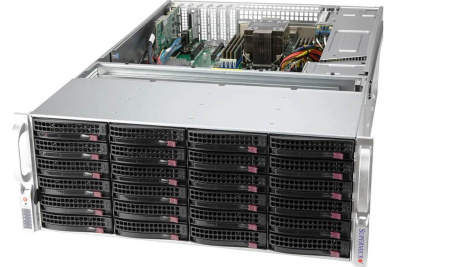 Серверная платформа Supermicro SuperStorage 4U Server 540P-E1CTR36L, без CPU, 1*3rd Gen Xeon Scalable, TDP 270W, без ОЗУ, 8*DIMM, 3808 IT Mode, 36 HDD LFF+opt. 2*SFF, 2*10GbE, 4*LP, 2*1200W, 1 год гарантии