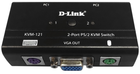 Сетевое оборудование D-Link 2-port KVM Switch, VGA+PS/2 ports