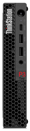 Рабочая станция Lenovo ThinkStation P3 Tiny i7-13700T, 32GB DDR5, 1TB SSD M.2, NVIDIA T1000 8GB, USB KB&Mouse (ENG), DOS, 1Y