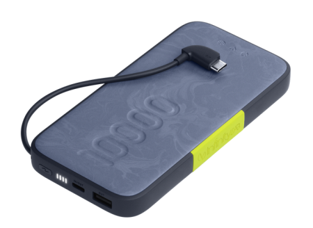 Мобильный блок питания JBL InfinityLab Power Bank InstantGo 10000 Built-in USB-C Cable, 30W, 1xUSB-C, 1xUSB-A, 0.230 кг, цвет синий