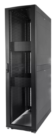 Шкаф Шкаф серверный ПРОФ напольный 48U (600x1200) дверь перфор., задние двойные перфор., черный, в сборе