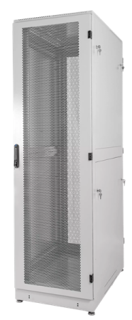 Шкаф Шкаф серверный напольный 48U (600  1200) дверь перфорированная, задние двойные перфорированные