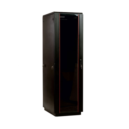 Шкаф Шкаф телекоммуникационный напольный 47U (800  800) дверь стекло, цвет черный