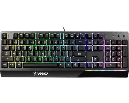 Клавиатура проводная Gaming Keyboard MSI VIGOR GK30, Wired, Mechanical-like plunger switches. 6 zones RGB lighting with several lighting effects.  Anti-ghosting Capability. Water Resistant (spill-proof), Black