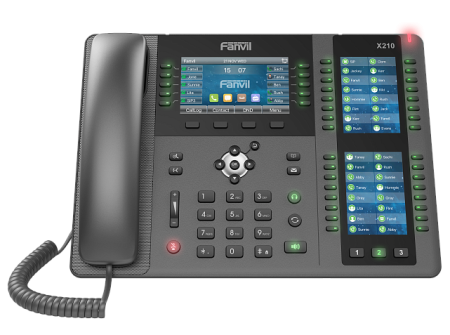 Телефон Fanvil IP-телефон,  2х- 10/100/1000, 20 SIP линий, 3 дисплея, 116 DSS клавиш, телефонная книга 2000 записей,