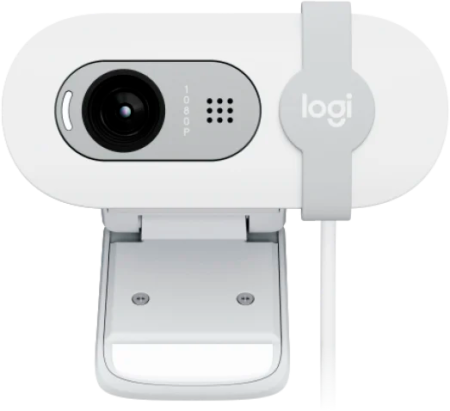 Веб-камера Logitech Webcam Brio 100, 1920x1080, OFF-WHITE, защитная шторка, [960-001617]