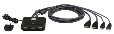 Квм переключатель ATEN 2-Port USB FHD HDMI Cable KVM Switch