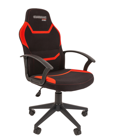 Офисное кресло Chairman   game 9 Россия ткань черно/красный new  фото