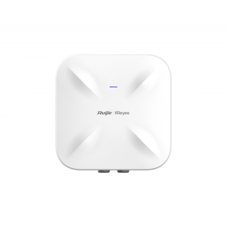 Точка доступа Ruijie Reyee AX1800 Wi-Fi 6 Outdoor Access Point. 1775M Dual band dual radio AP. Internal antenna; 1 10/100/1000 Base-T Ethernet ports supports PoE IN;1 100/1000 Base-X  SFP Gigabit  port; 2.4GHz/5GHz