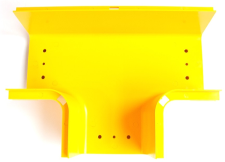 Деталь Т-соединитель оптического лотка 120 мм, желтый