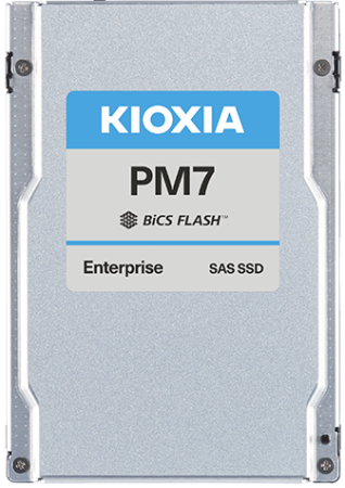 Ssd накопитель KIOXIA Enterprise SSD 6400GB 2,5" 15mm (SFF) PM7-V, SAS 24G (SAS-4, 22,5Gbit/s), R4200/W4100MB/s, IOPS(R4K) 720K/355K, MTTF 2,5M, 3DWPD/5Y (Mixed Use), TLC (BiCS Flash™)