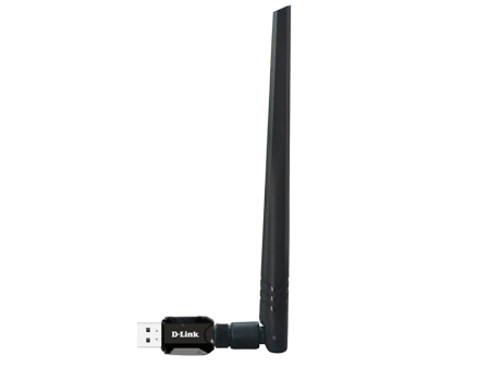 Сетевой адаптер D-Link N300 Wi-Fi USB Adapter, 1x5dBi detachable + 1x2dBi internal antennas