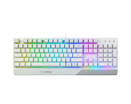 Клавиатура проводная Gaming Keyboard MSI VIGOR GK30, Wired, Mechanical-like plunger switches. 6 zones RGB lighting with several lighting effects.  Anti-ghosting Capability. Water Resistant (spill-proof), White